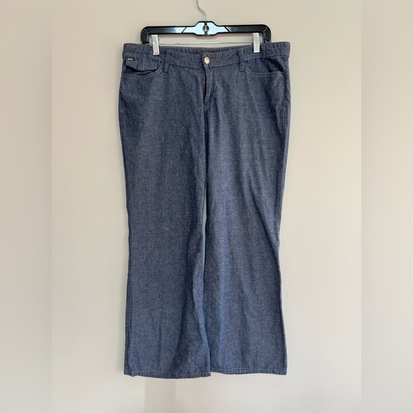 Joe’s Jeans Wide Leg Lightweight Flare Jeans Trouser Pants, Chambray Blue, 30 - Picture 2 of 10